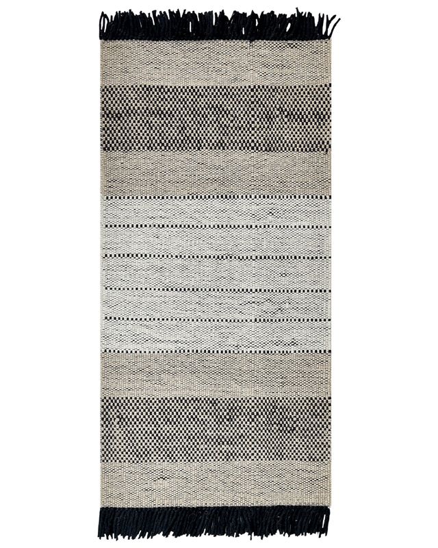 Dywan wełniany 80 x 150 cm beżowo-czarny Yazlik 1 szt.