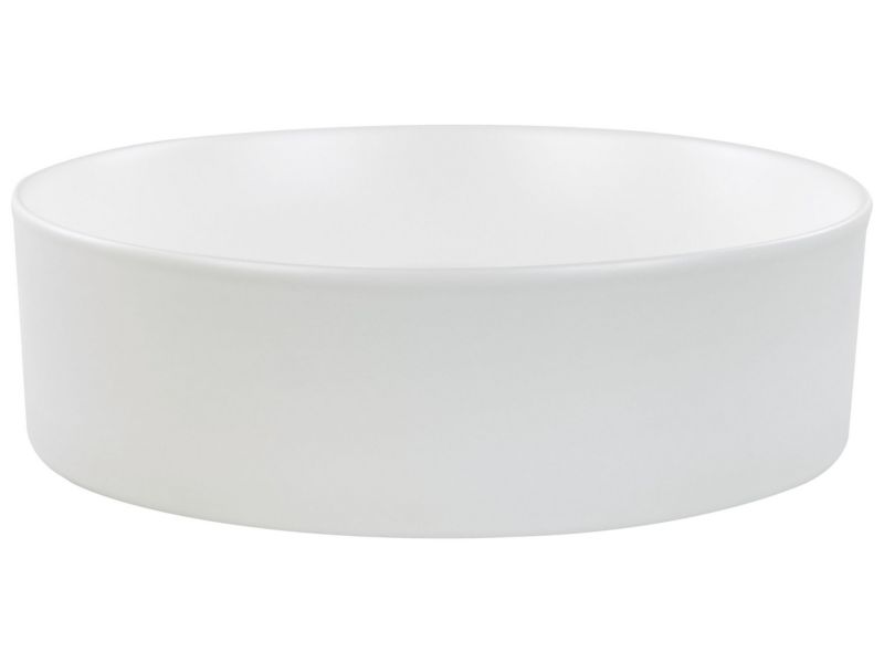 Umywalka nablatowa ceramiczna 40 cm złamana biel Tebar 1 szt.