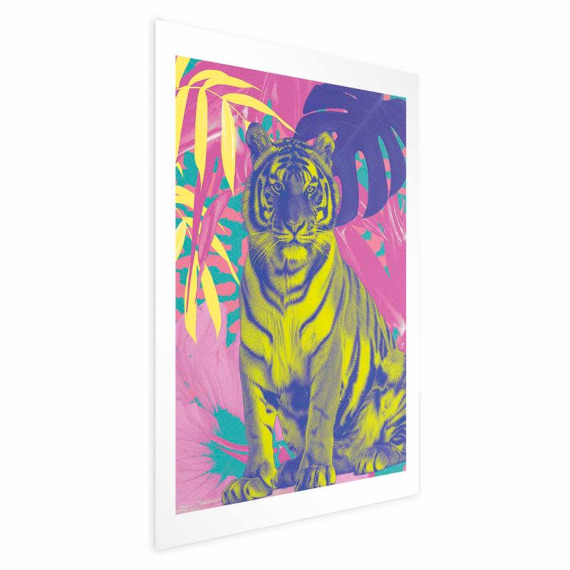 Plakat Artgeist Kolorowy tygrys 60x90 cm bez ramy 1 szt