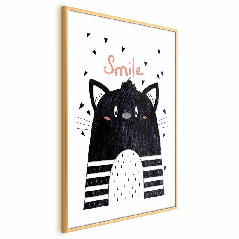 Plakat Artgeist Smile 29,7x42 cm z ramą złotą 1 szt