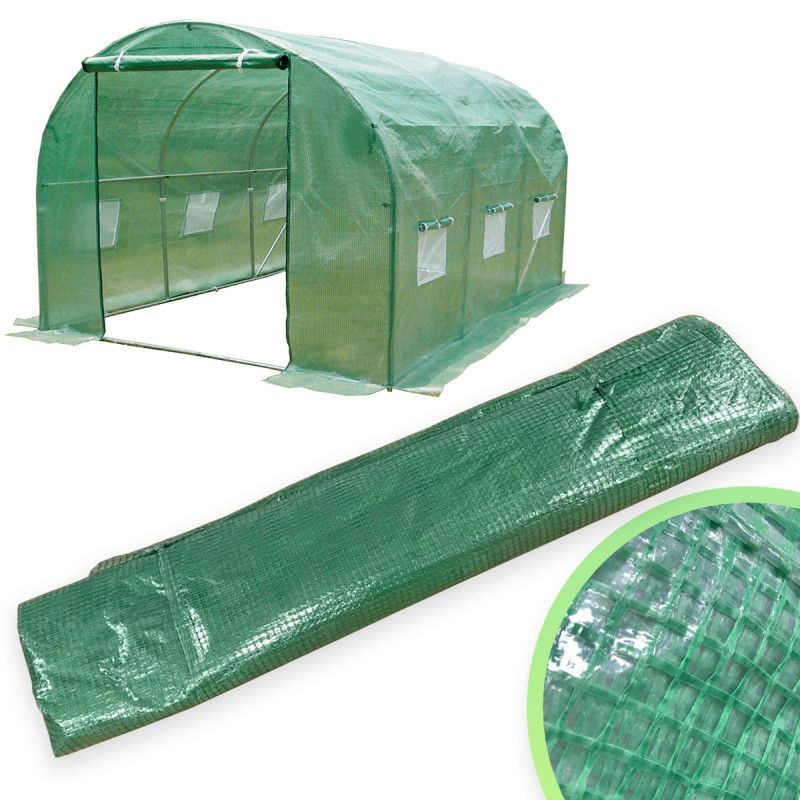Pokrycie do Tunelu Ogrodowego 4iQ 2x4,5m Zielone UV 1szt.