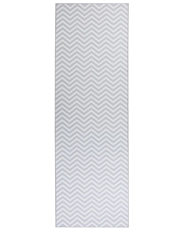 Dywan 80 x 240 cm biało-szary Saikheda 1 szt.