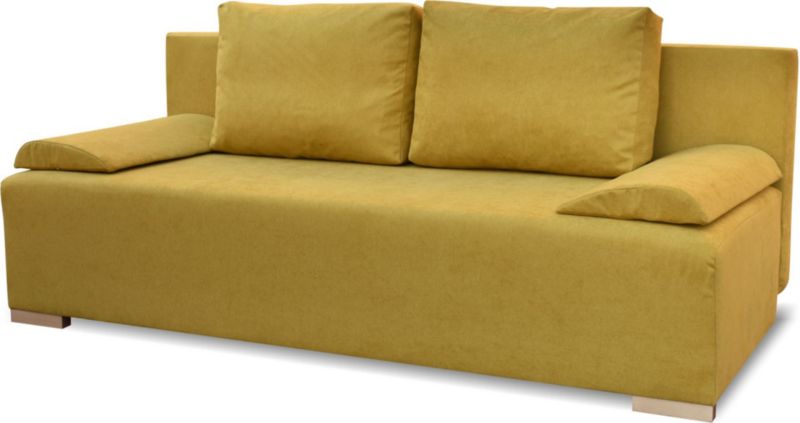 Rozkładana sofa ze sprężynami bonell Bonni Eufori Plus Żółta 1 szt.