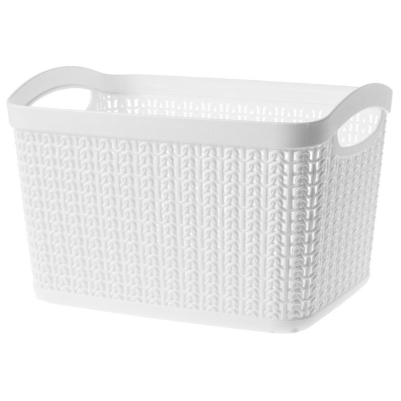 Koszyk KADAX Plastikowy Pudełko Pojemnik 6,6L Biały 1 szt.