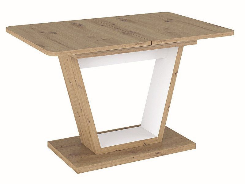 Stół Signal rozkładany NIGEL 120(160)x80 dąb artisan/biały mat 1 szt