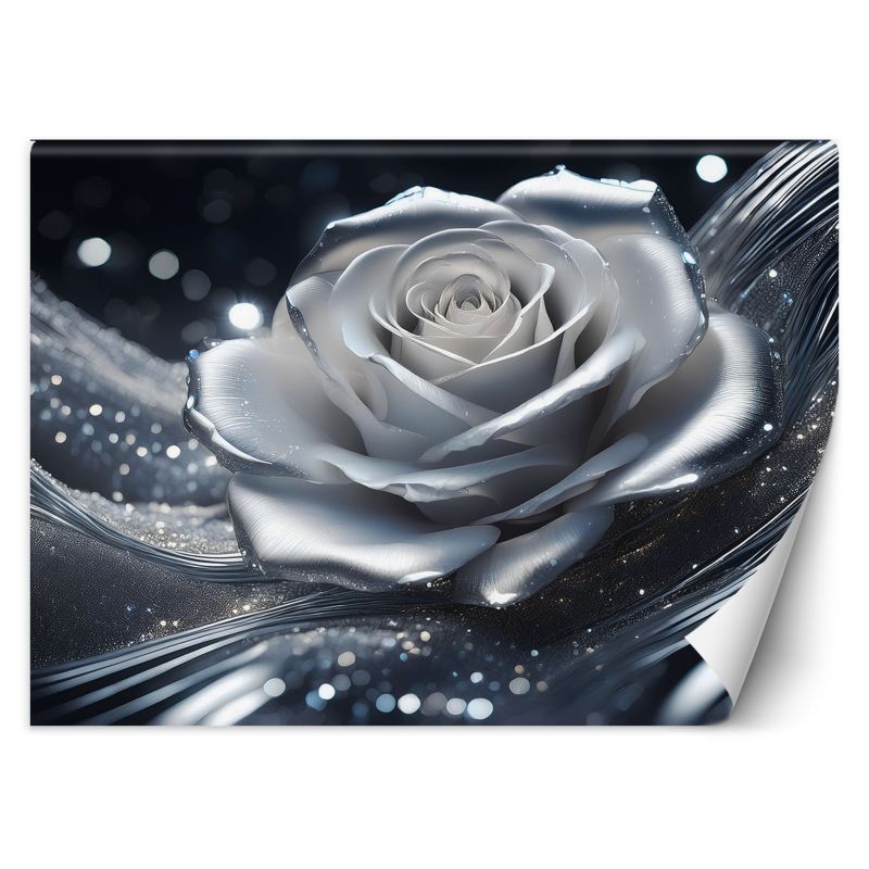 Fototapeta Feeby Srebrny płatek róży 150x105 1 szt
