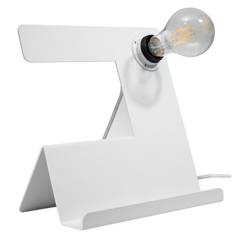 Lampa biurkowa Sollux Lighting INCLINE biała 1 szt.