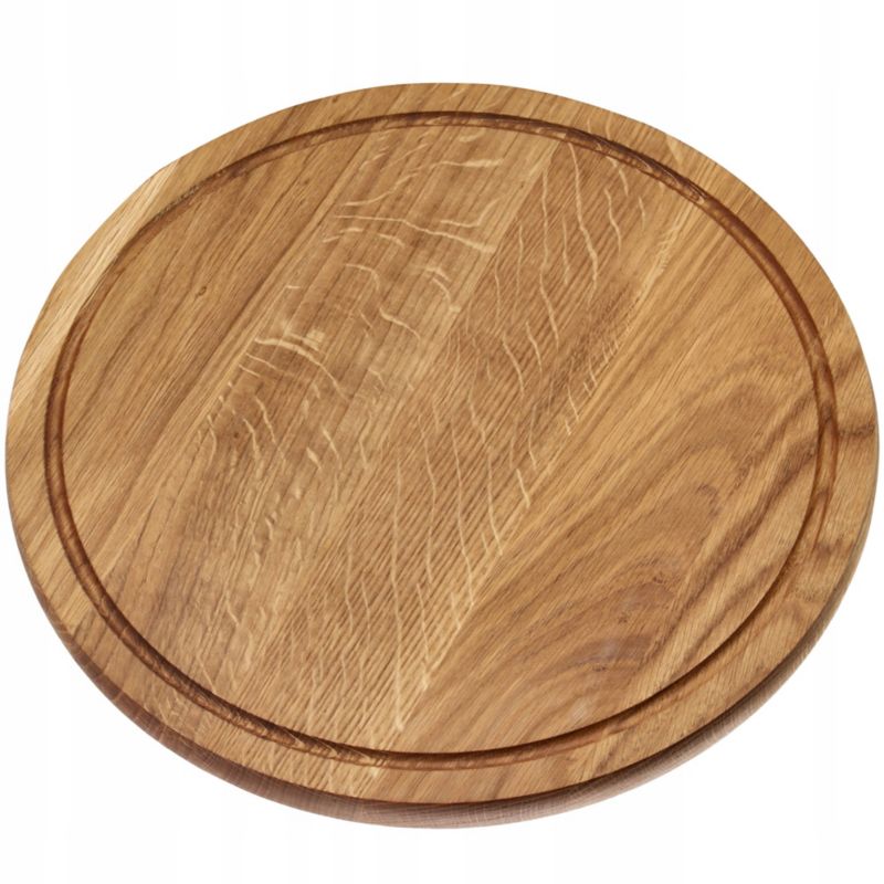 Deska Do Krojenia KADAX 40cm Serów Pizzy Dębowa Okrągła 1szt.