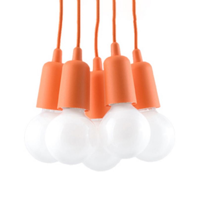 Lampa wisząca Sollux Lighting DIEGO 5 pomarańczowy 1 szt.