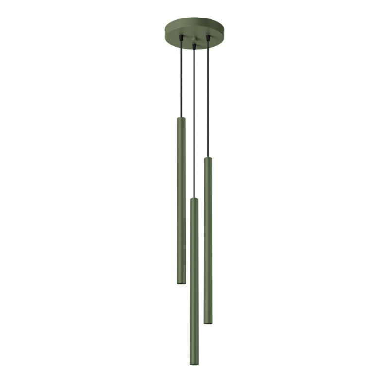 Lampa Wisząca Sollux Lighting PASTELO 3P zielona oliwka 1 szt.
