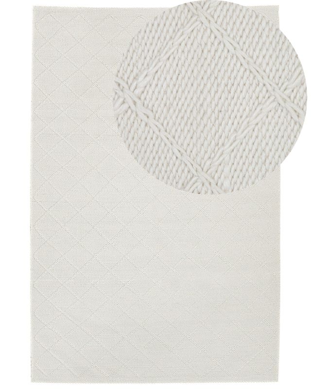 Dywan wełniany 160 x 230 cm złamana biel Ellek 1 szt.