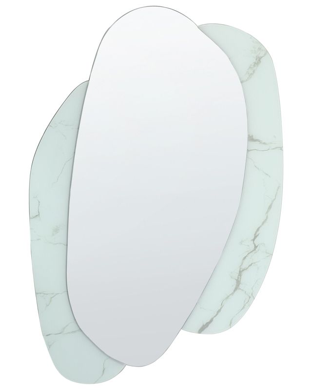Lustro ścienne Pannes 80 cm 117 cm Błękitny 1 szt.