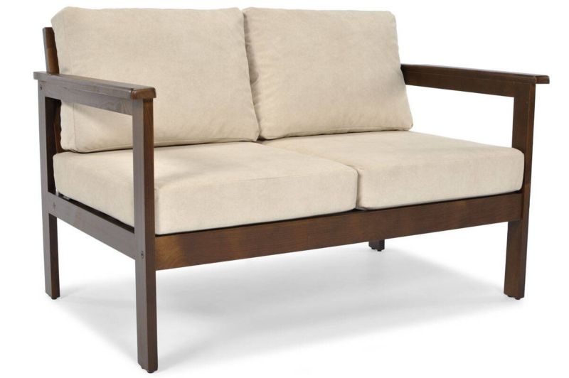 Sofa ogrodowa Bettso Bella dwuosobowa na drewnianym stelażu beżowy 1szt.