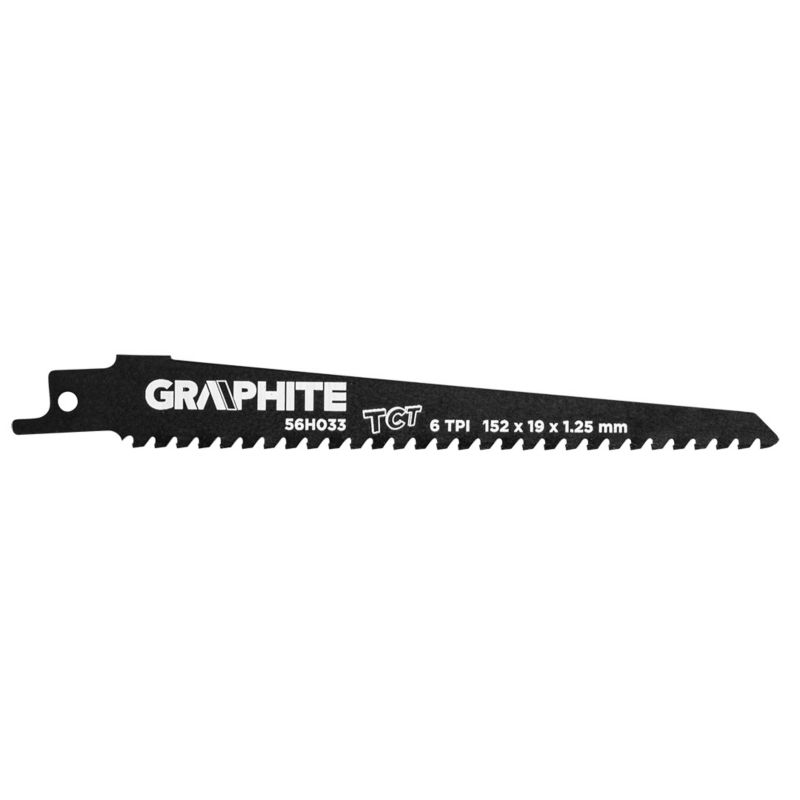Brzeszczot do piły szablastej GRAPHITE HM, 152 x 19 x 1.25 mm, 6TPI 1 szt