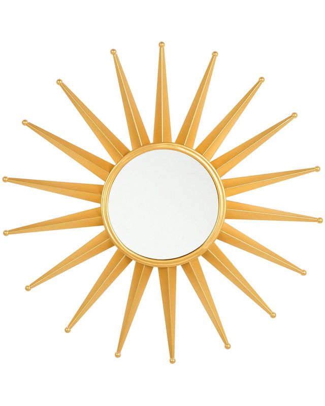 Lustro ścienne Perelli 60 cm 60 cm Metal Złoty 1 szt.