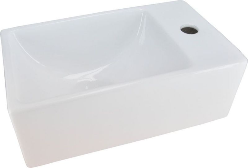 Umywalka Wiesbaden mała ceramiczna prostokątna prawa 1szt