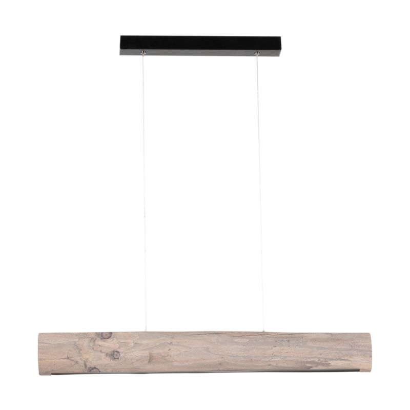 Drewniana Lampa Wisząca SPOT Light 1xLED 25,5W Sosna Szara FSC z Dodatkiem Czerni, Ściemniacz Dotykowy, 1 szt.