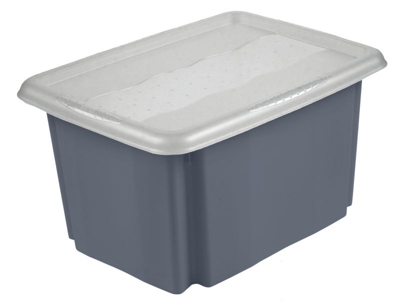 Pojemnik GoodHome Burnham z pokrywką 15 l szary
