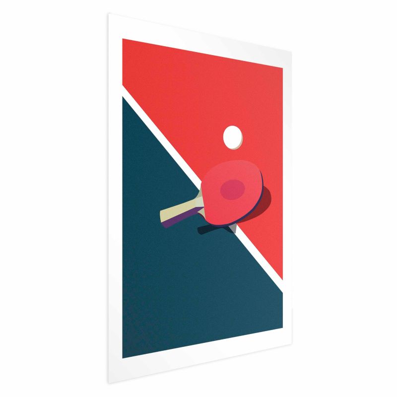 Plakat Artgeist Tenis stołowy 29,7x42 cm bez ramy 1 szt