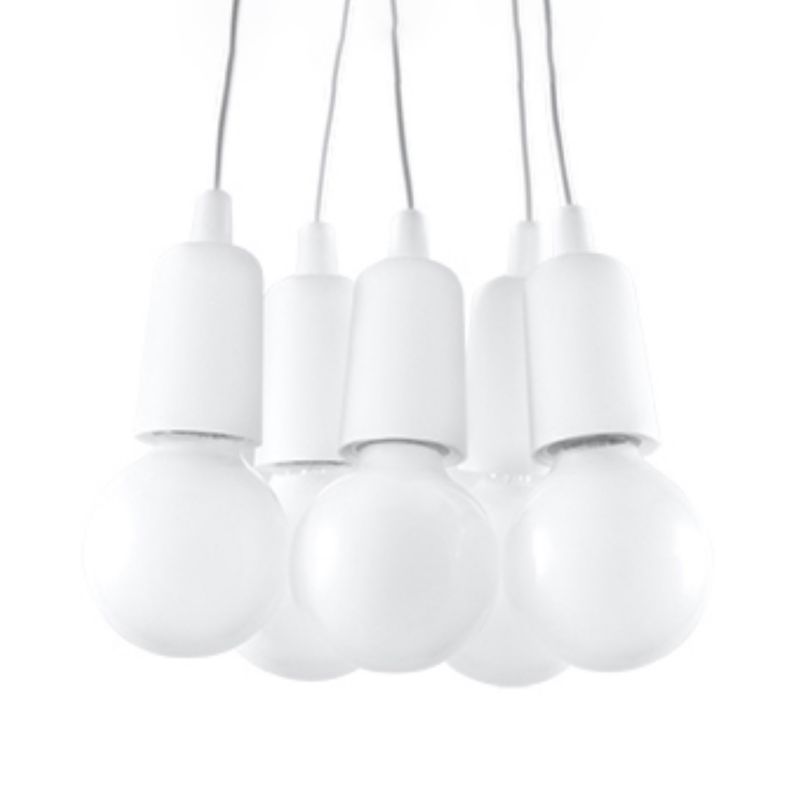 Lampa wisząca Sollux Lighting DIEGO 5 biała 1 szt.