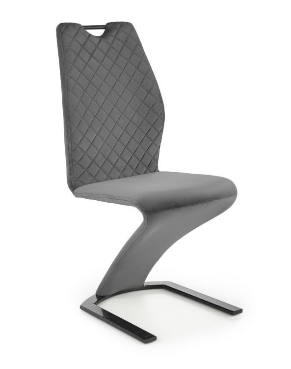 Krzesło Halmar tapicerowane K442 VELVET szare 1 szt