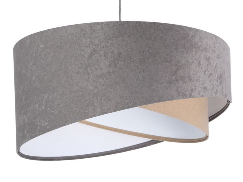 Lampa Bps Koncept wisząca SILVERY szara/beżowa/biała 1 szt