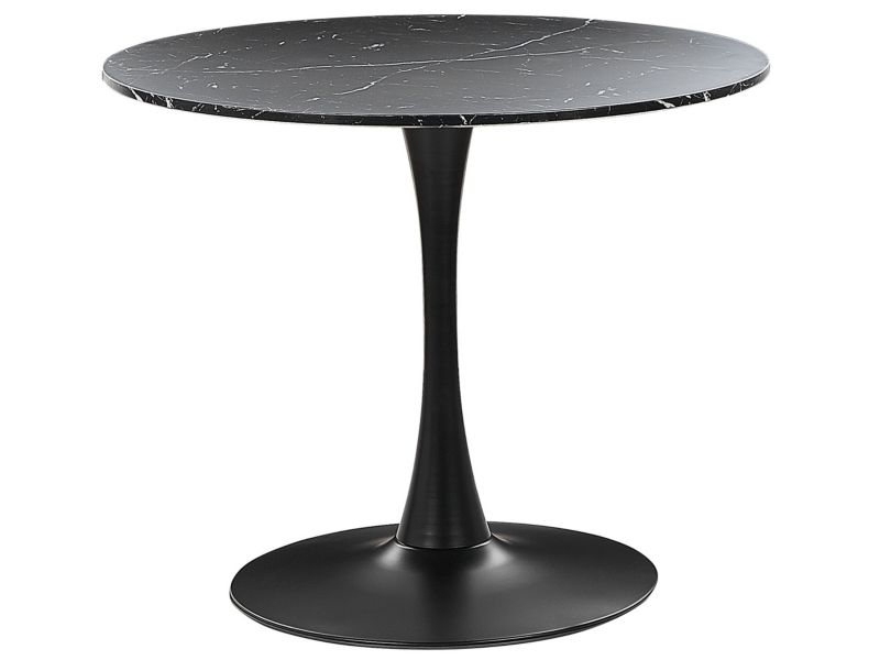 Stół do jadalni Boca 90 cm 90 cm Efekt marmuru Czarny marmur 1 szt.