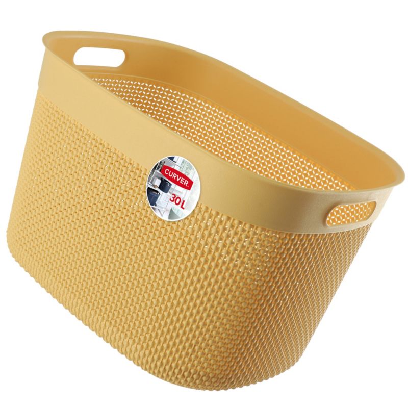 Koszyk prostokątny 30L Curver Filo Recycled, żółty