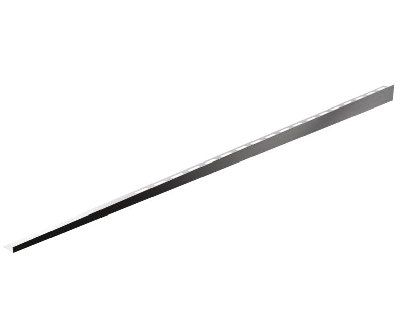 Listwa brodzikowa krawędziowa spadkowa Lambro czarny mat 120 cm lewa 1 szt.