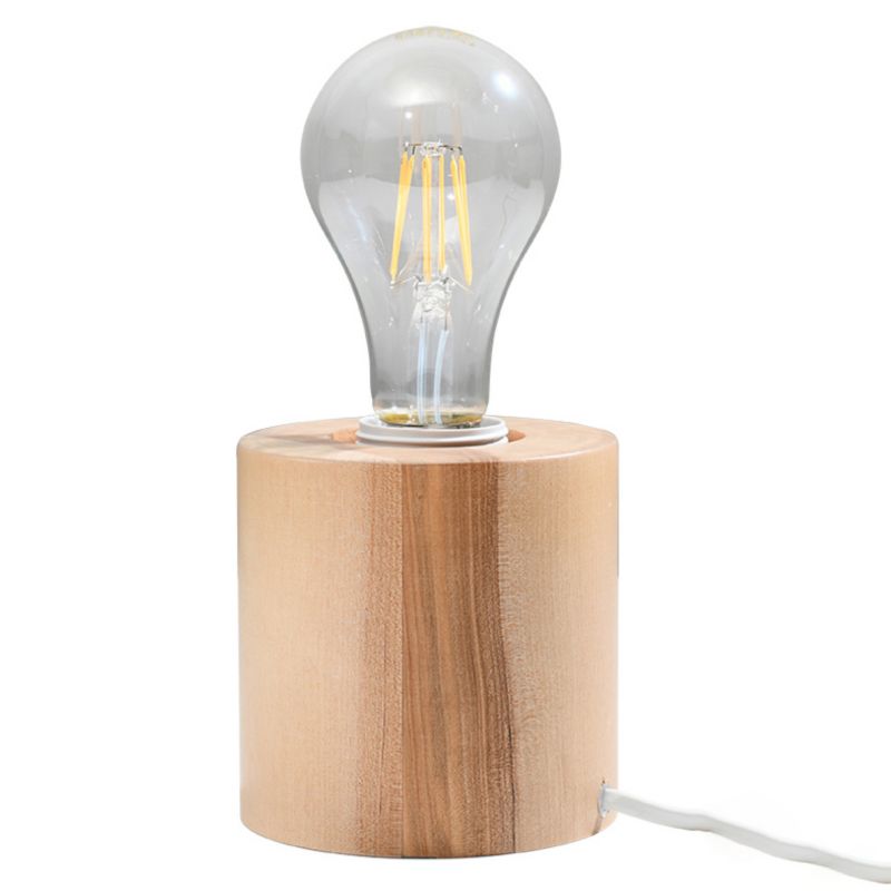 Lampa biurkowa Sollux Lighting SALGADO naturalne drewno 1 szt.