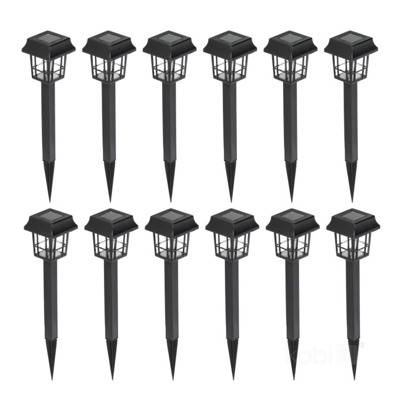 Słupek ogrodowy solarny LED Kobi 6500K IP44 12szt.