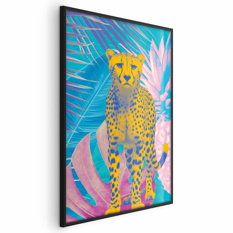 Plakat Artgeist Egzotyczny Lampart 60x90 cm z ramą czarną 1 szt