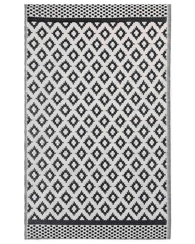 Dywan zewnętrzny 120 x 180 cm czarny Thane 1 szt.