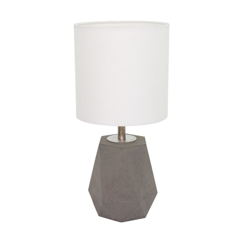 Lampa Stołowa SPOT Light 1xE27 25W Eleganckie Połączenie Szarego betonu z Białą Tkaniną, Polski Producent, 1szt.