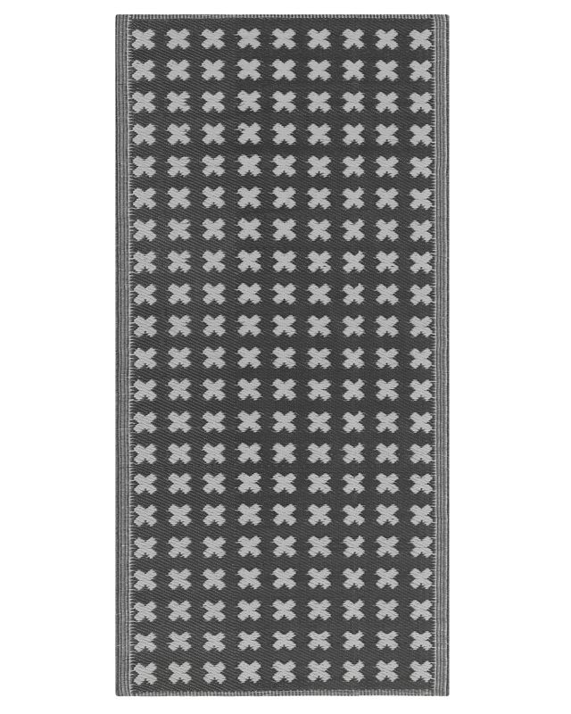 Dywan zewnętrzny 90 x 180 cm czarny Rohtak 1 szt.