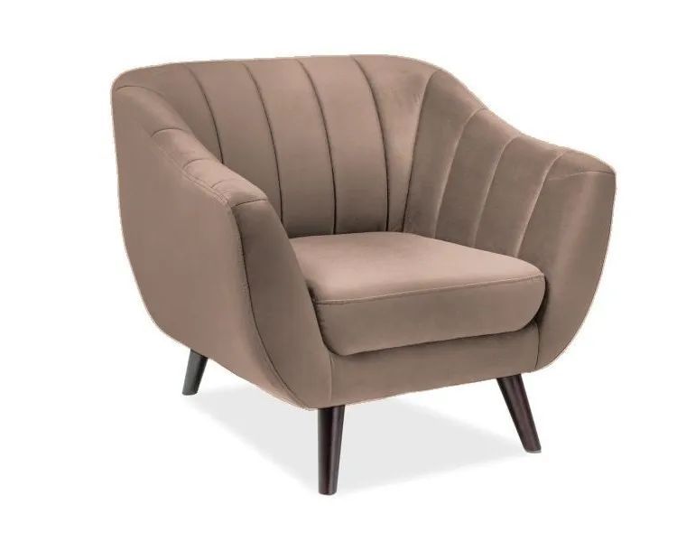 Fotel Signal tapicerowany ELITE 1 VELVET ciemny beżowy 1 szt