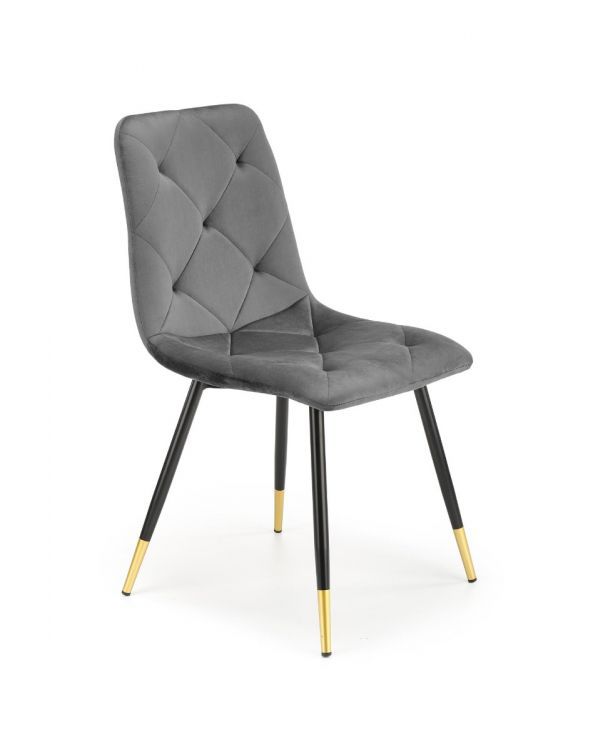 Krzesło Halmar tapicerowane K438 VELVET szare 1 szt