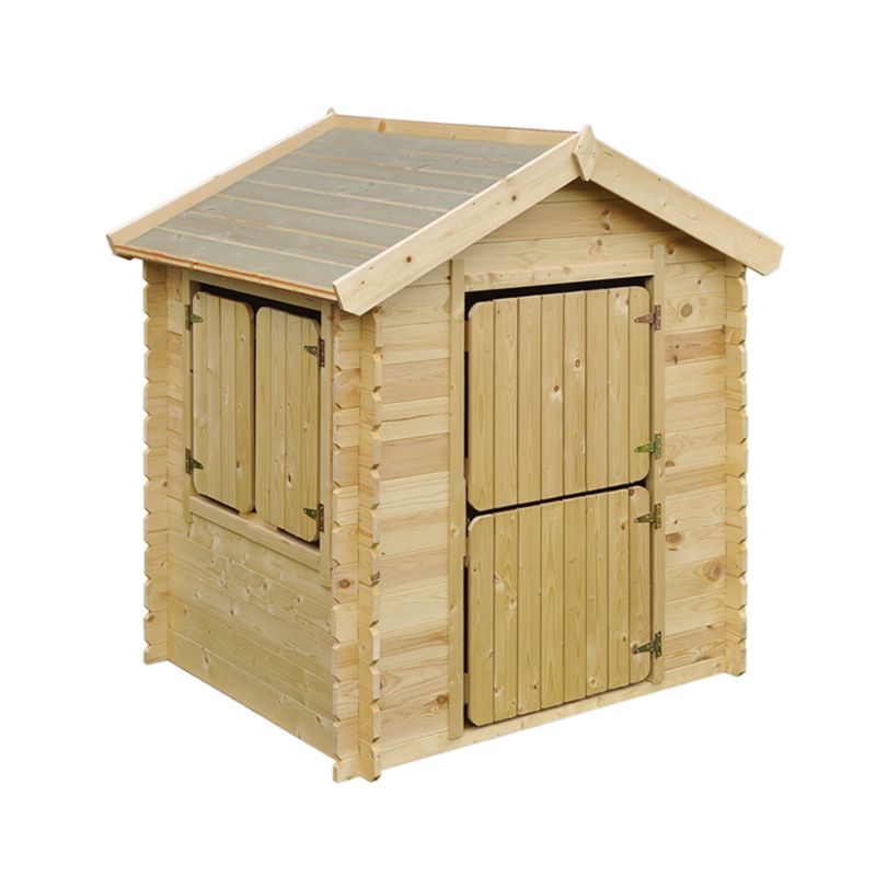 Drewniany domek zabaw Timbela bez podłogi 1,1 m2, M516-1, drewno naturalne, grubość deski 19 mm, 1 szt.