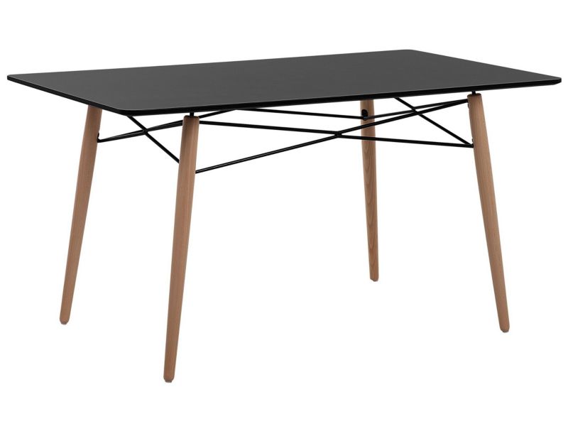 Stół do jadalni Biondi 80 cm 140 cm Czarny 1 szt.