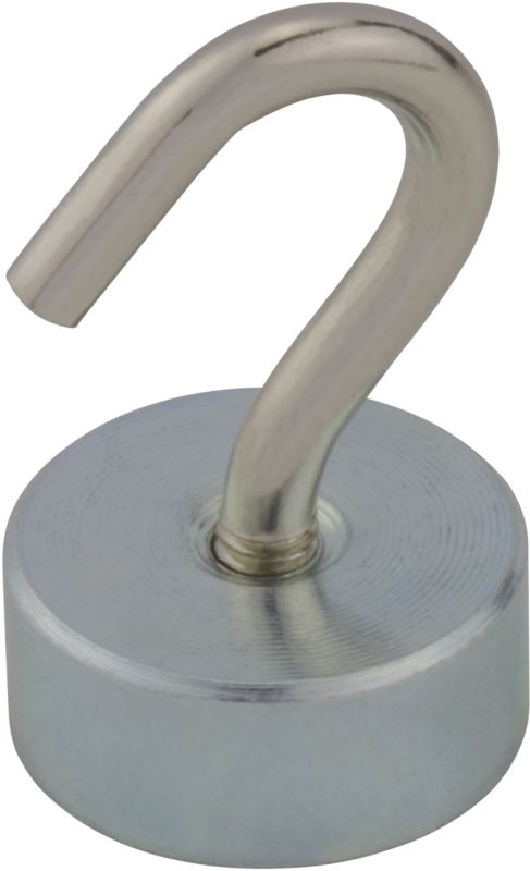 Magnes neodymowy Stahl 19 x 8 mm okrągły z hakiem M4 2 szt.