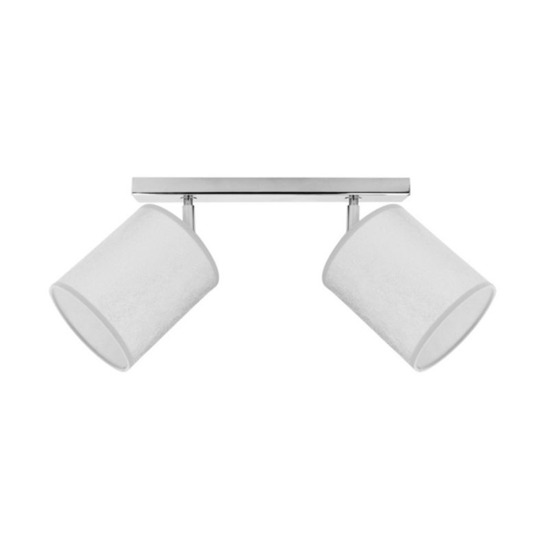 Lampa Sufitowa SPOT Light 2xE27 Max.25W Klasyczne Połączenie Chromu z Srebrnymi Abażurami, Polski Producent, 1 szt.