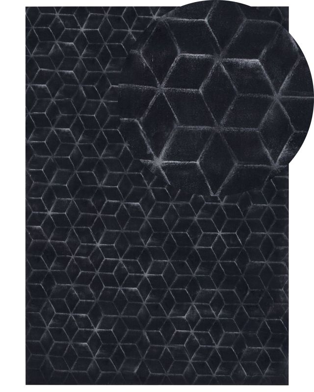 Dywan sztuczne futro królika 160 x 230 cm czarny Thatta 1 szt.