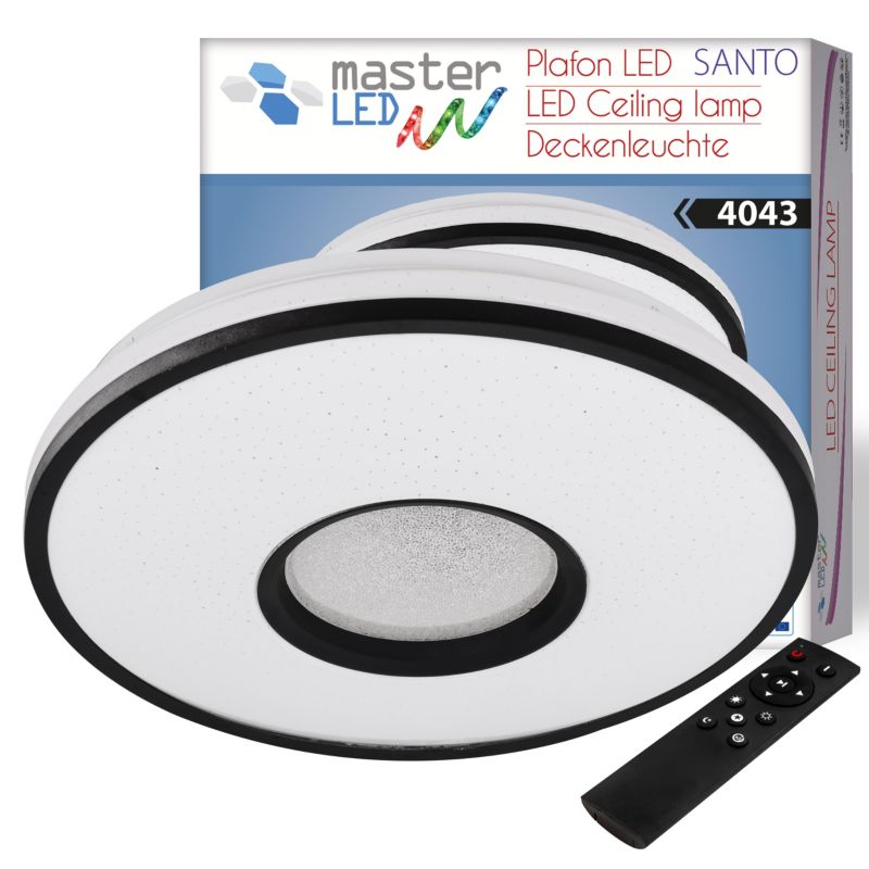 Plafon LED MasterLED Santo 39cm 24W CCT Pilot IR Ściemnianie 1 szt.