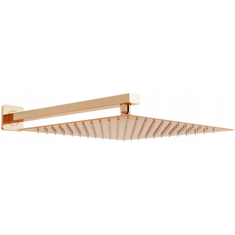 Deszczownica kwadratowa Mexen Slim różowe złoto 25x25 cm 1 szt.