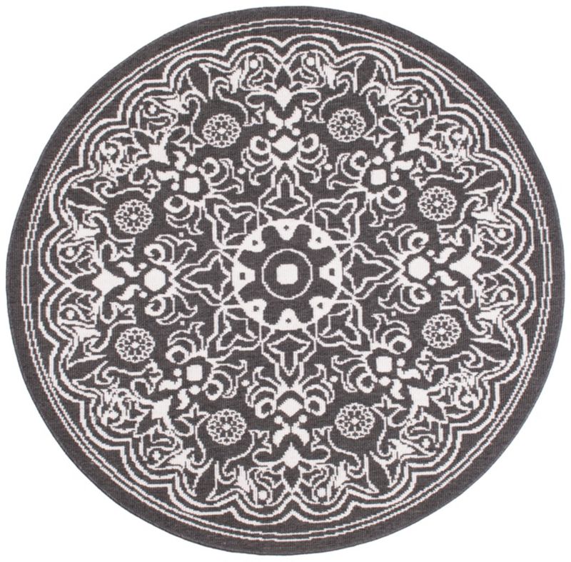 Dywan Multidecor Delmar 120 cm koło rozeta czarny 1 szt.