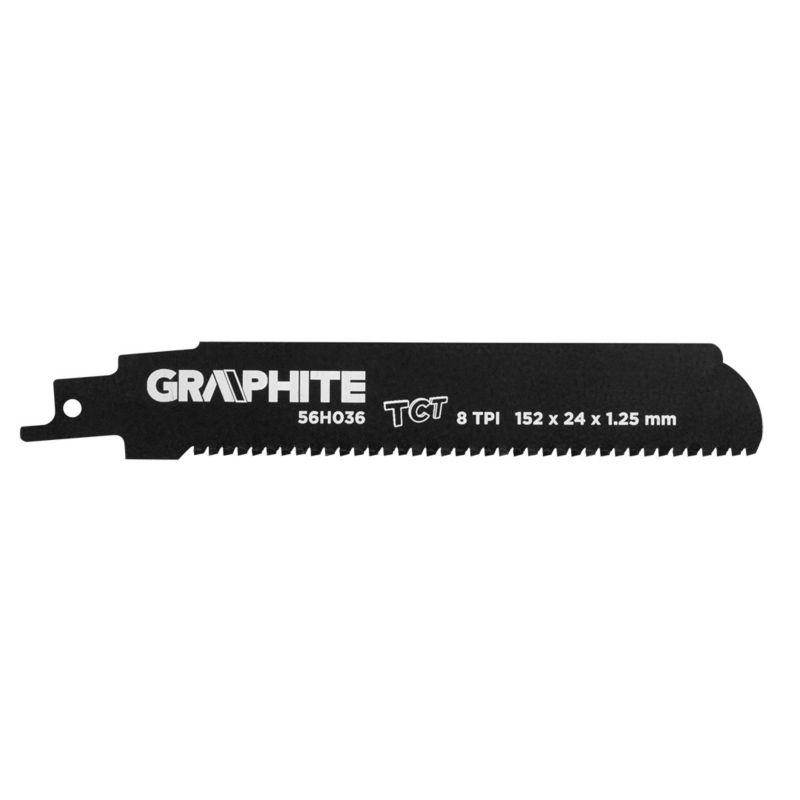 Brzeszczot do piły szablastej GRAPHITE HM, 152 x 24 x 1.25 mm, 8TPI 1 szt