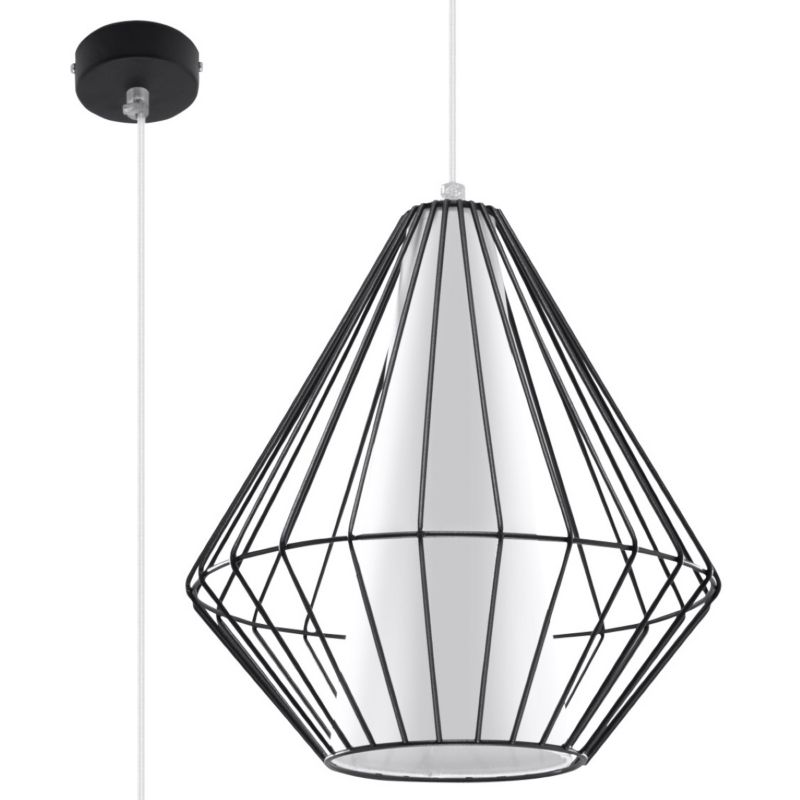 Lampa wisząca Sollux Lighting DEMI czarna 1 szt.