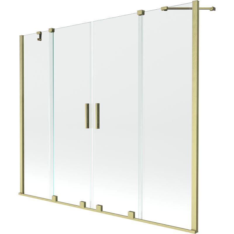 Parawan nawannowy dwuskrzydłowy Mexen Velar złoty szczotkowany 200x150 cm 1 szt.
