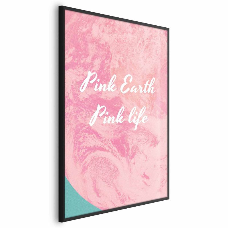 Plakat Artgeist Pink Earth 21x30 cm z ramą czarną 1 szt