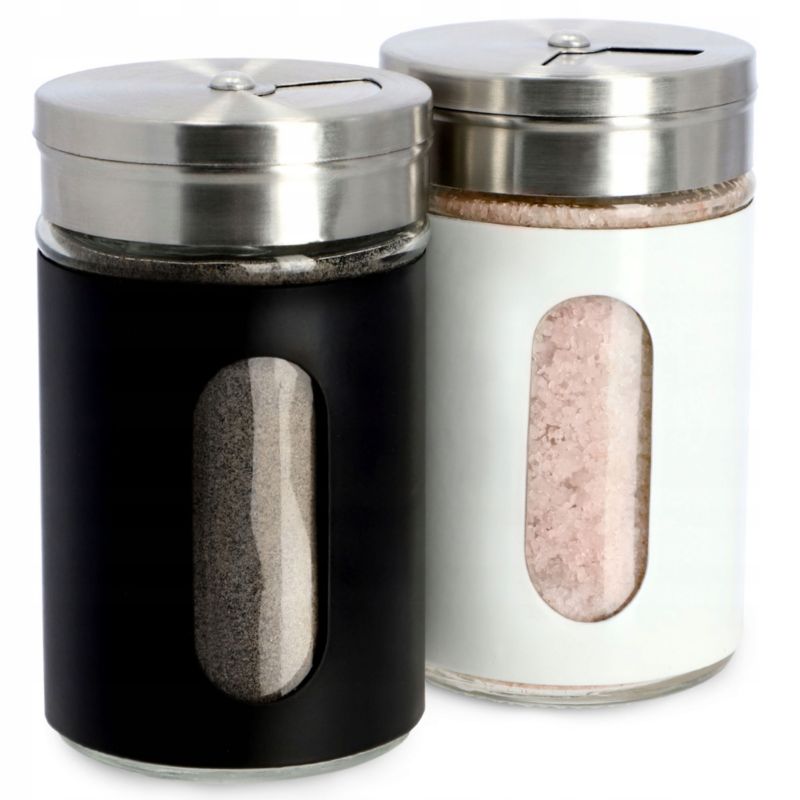 Przyprawnik KADAX Solniczka i Pieprzniczka Zestaw 2x90ml Pojemnik Do Soli Pieprzu Stal 1szt.